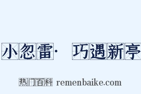 小忽雷·巧遇新亭是什么意思的图片